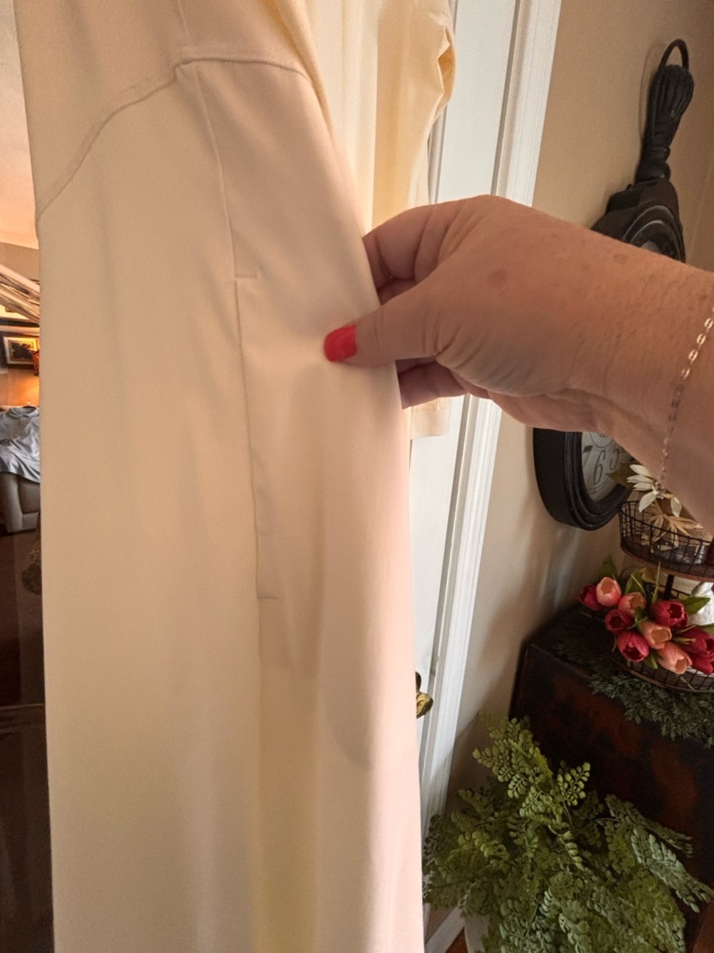 Athleta Light Cream Long Sleeve Shirt Dress - Picture 4 of 7